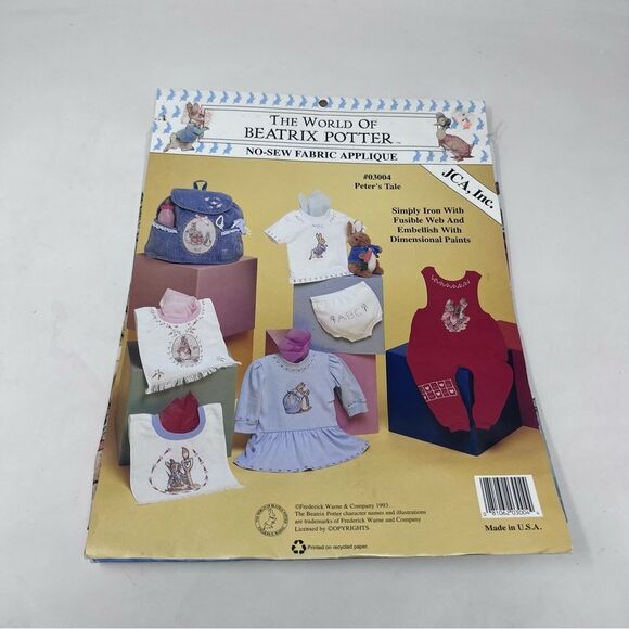 1993 Beatrix Potter No Sew Fabric Appliqués
Benjamin Peter Jemina - Picture 2 of 12